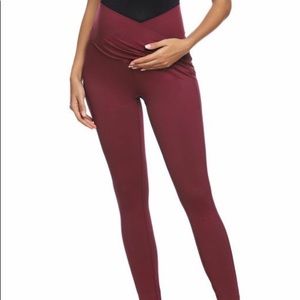 Maternity Yoga Leggings. Front Cross Waist. XL